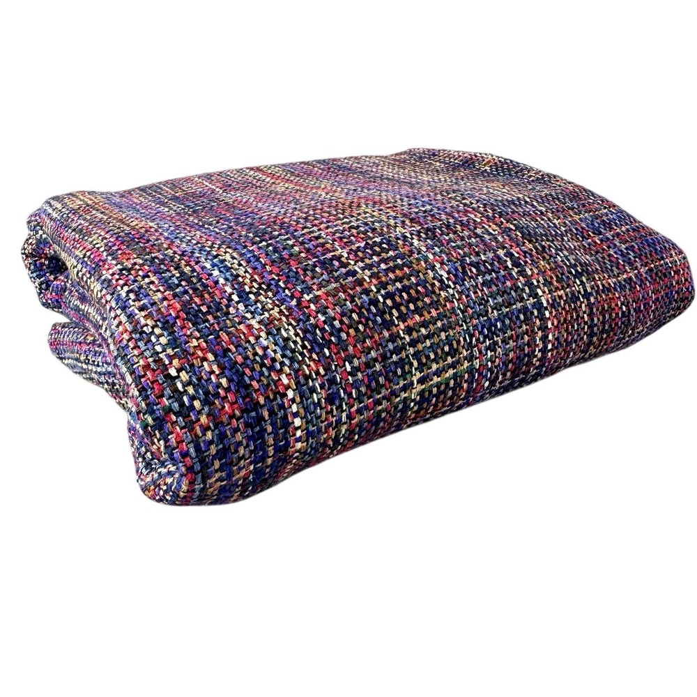 Multicolor Woven Tweed Look Textured‎ Fabric Supersoft 2 Yards 72x49 NOS